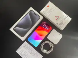 Apple Iphone 15 Pro 256GB Blue Titanium Ex ibox Mulus Lengkap bisa COD