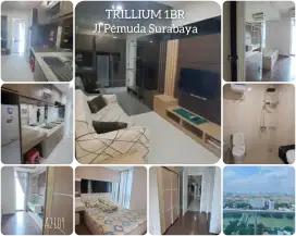Ready 1BR apartemen Trillium pusat kota surabaya