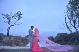 Gaun Pink Putri Duyung Sayap Kupu kupu