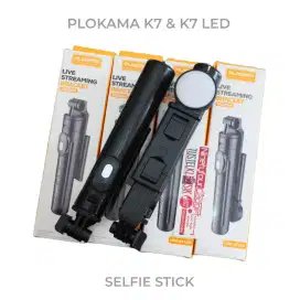 Plokama K7 Selfie Stick with Bluetooth Remote Shutter 3 in 1 Tripod
