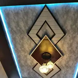Sekat Plafon Partisi PVC GRC Gypsum Jasa Tukang Pasang Wall Moulding