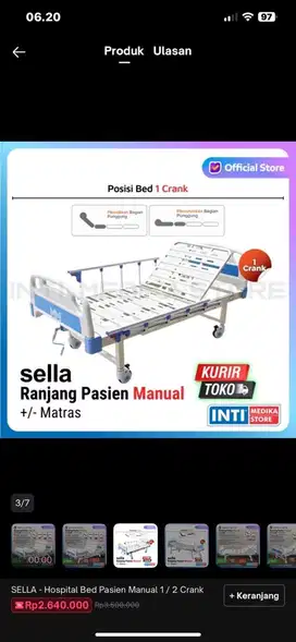 Tempat Tidur Pasien/Bed Pasien