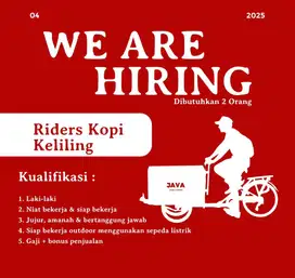 LOWONGAN PEKERJAAN RIDERS KOPI KELILING