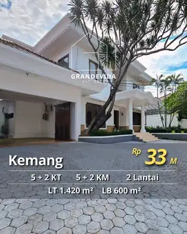 kemang rumah hitung tanah, asri, tenang dan bebas banjir