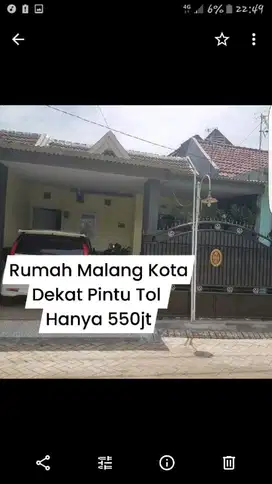 Rumah Murah Oma View Bawah Malang Kota