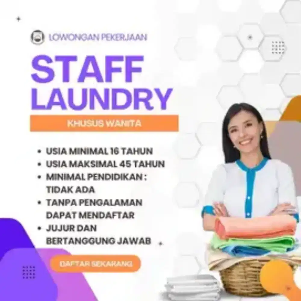 Dibutuhkan Freelance Laundry