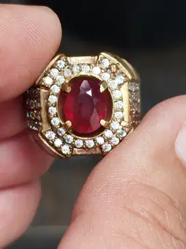 Batu Garnet rhodolite Srilanka 2.41 crat memo MRI ring Kuningan