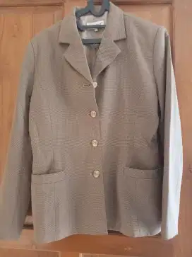 Sale Blazer accent wanita tebal warna coklat bagus cakep keren