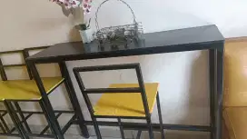 Jual seken sepaket kursi n meja minibar minimalis