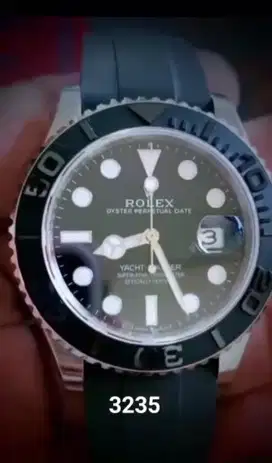 Rolex Yacht Master. Strap Rubber. Mesin Cal. 3235.