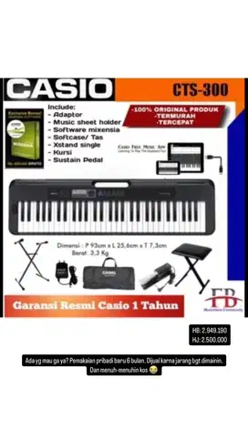 Casio CTS-300 second