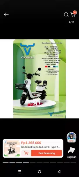 SEPEDALISTRIK bagus ebike bandung kopo cod
