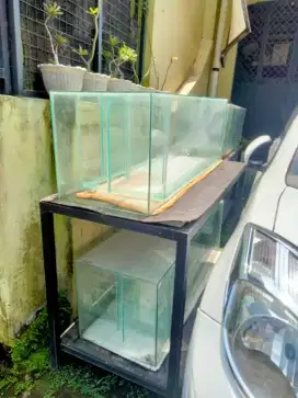 Jual Aquarium Kaca Bekas Belum Jadi Dipakai UK 120x40x40 plus fliter