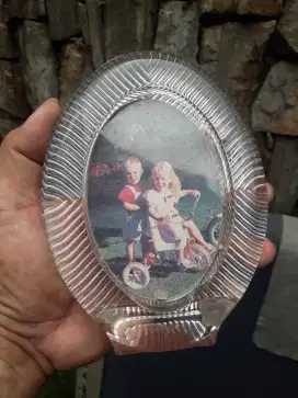 Antik vintage frame photo cristal mulus like new tanpa gumpil jadul
