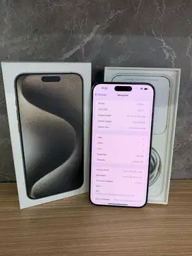 iPhone 15 Pro Max 256GB BH 90% Ex Garansi Resmi iBox Indonesia Natural