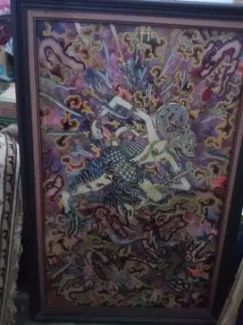 Lukisan kaca gambar wayang