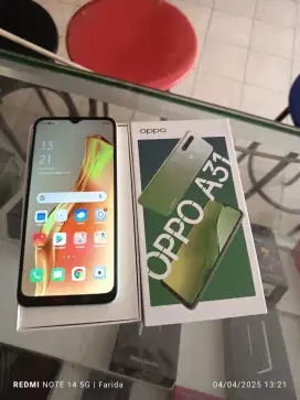 Oppo A31 6/128gb bekas fullset normal bisa TT