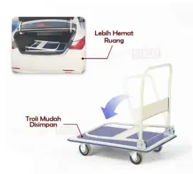 Troli lipat troli 150 kg troli bahan full besi