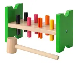 Mainan Anak Pemukul Kayu Warna Warni dengan Palu merk Ikea