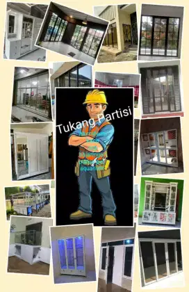 aluminium partisi acp bajaringan pvc kaca