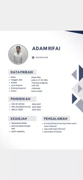 mencari pekerjaan untuk membantu orang rumah