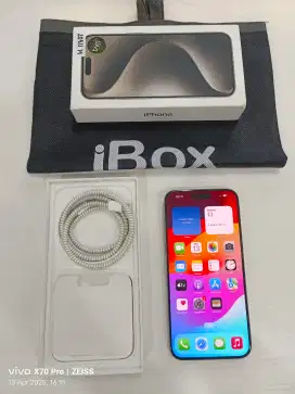 iphone 15 promax 256gb mulus like new ex iBox fullset original Bh 91%