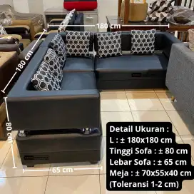 Sofa sudut ruang tamu minimalis