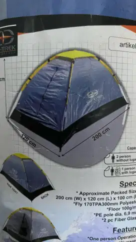 Jual Tenda Alpen 2P Single layer