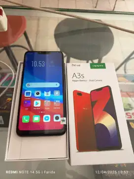 Oppo A3s 6/128gb bekas fullset normal bisa TT