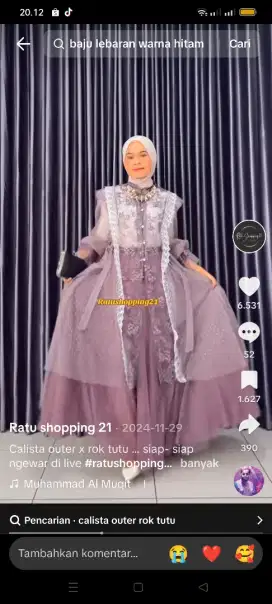 Outer warna mauve ld 115