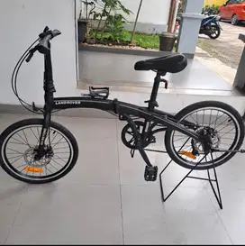 Sepeda Lipat Land Rover Disc Brake 20 Inch 7 Speed Warna Hitam