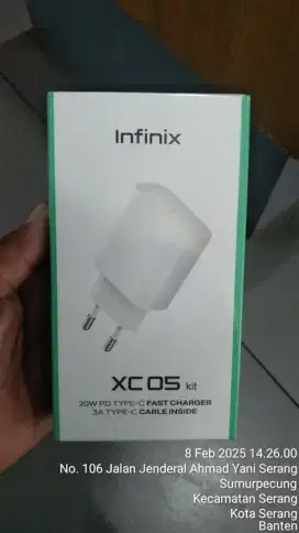 Casan Ori Infinix 20 watt fast charge C to C