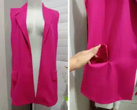 PRELOVED PRIBADI POCKET VEST BLAZER CASUAL FORMAL WANITA SCUBA PREMIUM