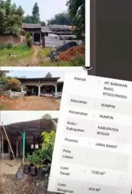 Dijual Cepat Rumah sdh mask zona penggusuran jln tol BSD BOGOR