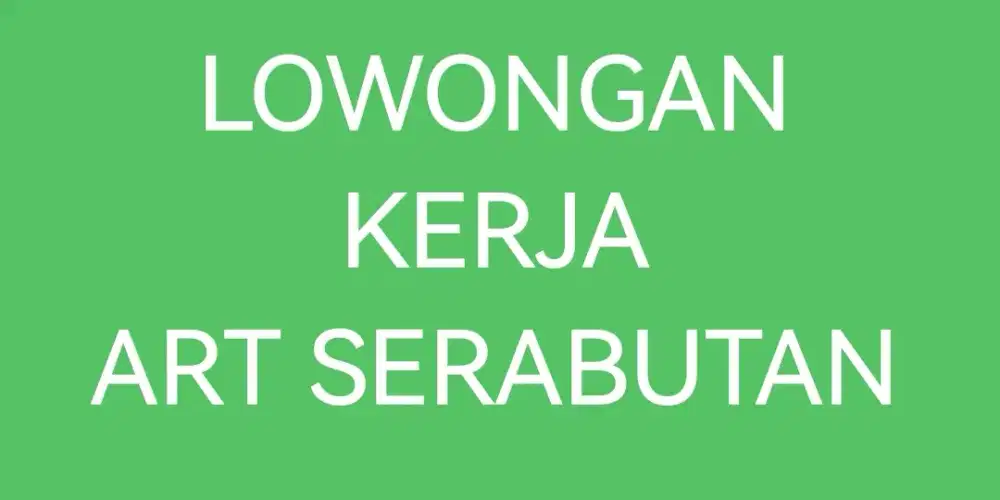 Cari art PP siap dan serius kerja (5hr kerja saja dalam seminggu)