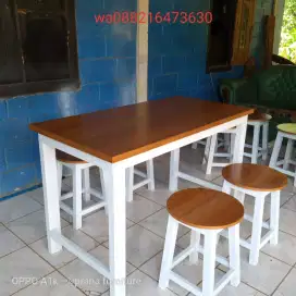 Meja kursi bundar cafe dan makan