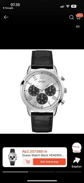 Di jual jam GUESS WATCH BLACK HENDRIX - GW0067G1