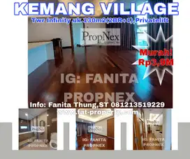 Dijual Apt Kemang Village Twr Infinity uk 130m2(2BR+1),Privatelift,lt2