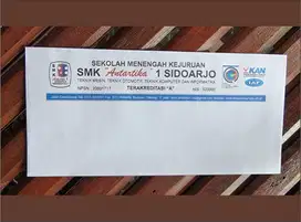 CETAK / PRINT AMPLOP KABINET (23 X 11 CM), 1 PAK ISI 100