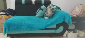 Sofa bed (6 bantal)  + Meja