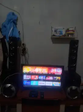 Tv+ speaker politron 24 inch normal gak pernah service