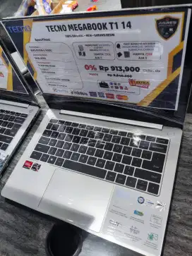 Cicilan Bunga 0% Laptop Tecno Megabook T1 14