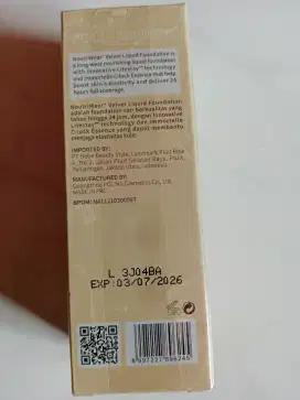 YOU foundation Noutriwear velvet liquid Varian Pink Nude