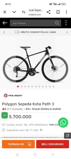 POLYGON PATH 3 2021 hybrid bike enakeun