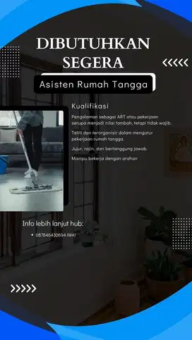 Loker Asisten Rumah Tangga Pulang Pergi