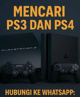 Mencari Ps3 dan ps4