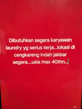 Karyawan laundry