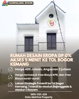 Rumah Eropa Klasik DP 0% Free Biaya akses 7 menit ke stasiun Citayam