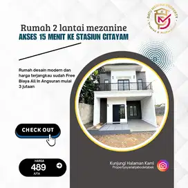 Rumah model mezanine fasilitas lengkap cuma15 menit ke stasiun citayam