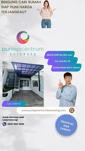 Strategis Rumah 1 lantai murah dekat PT changsin Karawang unit ready!